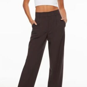 Dynamite Chocolate Wide-Leg Pants